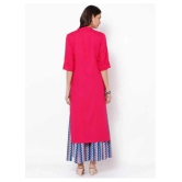 SIPET - Pink Rayon Womens Straight Kurti - L