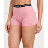 Young trendz Women Boy Short Pink Panty-S / Pink