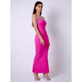 Built in Bra and Shapewear Pink Cami Long Dress