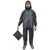 ENTICE Black PVC Mens Rain Suit ( Pack of 1 ) - Free Size