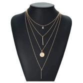 YouBella Jewellery Stylish Combo of Two Necklace Chains for Women and Girls (Style 3) - Golden