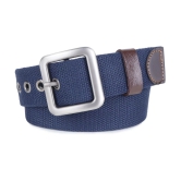 Zacharias - Blue Canvas Mens Casual Belt ( Pack of 1 ) - None