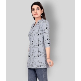 Meher Impex - Light Grey Cotton Womens Straight Kurti ( Pack of 1 ) - S