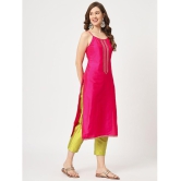 Pannkh Women''s Festive Embroidered Strappy Kurta With Constrasting Pants - None