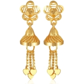 VIVASTRI Golden Jhumki Earrings ( Pack of 1 ) - Golden