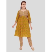 Aarika Yellow Cotton Girls Kurti ( Pack of 1 ) - None