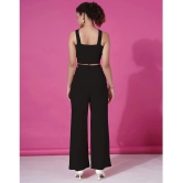 Selvia Black Solid Pant Top Set - None