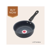 LAZYWINDOW Pan & Tea Stainer Grey Hard Anodised Non-Stick Cookware Sets ( Set of 1 )