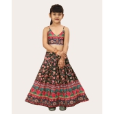 Girls Designer Blouse Top and Latest Printed New Lehenga Set For Ethnic- Party Set-Black / 4 Years-5 Years