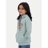 Girls Light Blue Printed Sweat Hoodie - None