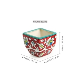 Mughal Roots Floral Handpainted Ceramic Planter Pots (Set of 2)