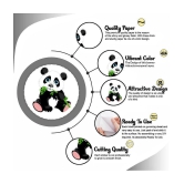 Zyozi Panda Theme Wall Sticker, Wall Sticker for Home, Animals Wall Sticker, Wall Sticker for Kids - Wall Stickers for Home Wall Decorations (Pack of 9) - Black