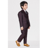 DKGF Fashion - Wine Polyester Boys Suit ( Pack of 1 ) - None