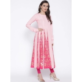 Women Pink Printed Anarkali Kurta