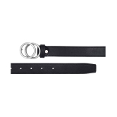 Zacharias Black Faux Leather Casual Belt - None