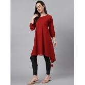 Janasya - Maroon Cotton Womens Tunic ( Pack of 1 ) - None