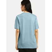 Radprix Blue Cotton Blend Regular Fit Womens T-Shirt ( Pack of 1 ) - None