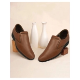 Ajanta Tan Mens Slip On Formal Shoes - None