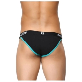 BASIICS By La Intimo - Black Cotton Mens Thongs ( Pack of 3 ) - L