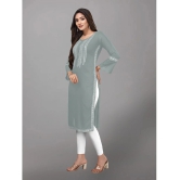 Kapadia - Grey Rayon Womens Straight Kurti ( Pack of 1 ) - None