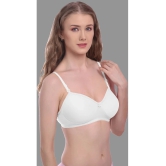 Madam Pack of 1 Cotton Blend Non Padded Womens T-Shirt Bra ( White ) - None