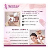 Majestique Travel Friendly Make-Up Kit with Mirror, Ultra-Soft Bristles for Face, Lip Eye - 6 Pcs