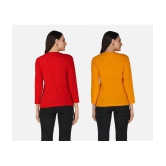 CHOZI - Multi Color Cotton Blend Regular Fit Women''s T-Shirt ( Pack of 2 ) - None