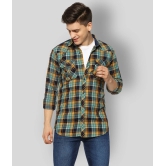 Campus Sutra Cotton Regular Fit Checks Full Sleeves Mens Casual Shirt - Green ( Pack of 1 ) - None