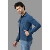 DKGF Fashion Cotton Blend Mens Denim Jacket - Light Blue ( Pack of 1 ) - None