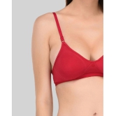 Elina Cotton Non Padded Womens Everyday Bra ( Red ) - 36B