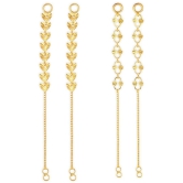 1gram gold Plated Kanchain Ear chain earcuff Ear to Ear Combo for Women & Girls - Golden