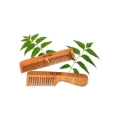 Goli Soda Neem Wood Combs Wide Tooth with Handle & Double Tooth