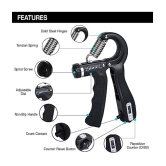 HSP ENTERPRISES Adjustable Hand Grip with Smart Counter | Resistance (10KG - 60KG) | Hand/Power Gripper for Home & Gym Workouts - Assorted