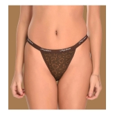 Madam - Brown panty Cotton Printed Womens Bikini ( Pack of 1 ) - None