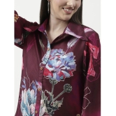 Pannkh Womens Floral Digital Printed Loungewear Shirt With Pant Set - None