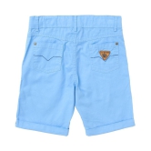 Cub McPaws Boys Regular Fit Sky Blue Fashion Shorts|Cotton | 4 - 12 Years - None