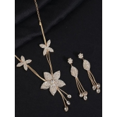 Bhagya Lakshmi White Alloy Necklace Set ( Pack of 1 ) - White