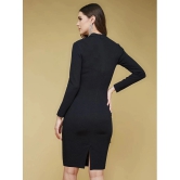 Life with Pockets Polyester Solid Above Knee Womens Bodycon Dress - Black ( Pack of 1 ) - None