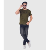 ferocious - Olive Cotton Regular Fit Men's T-Shirt ( Pack of 1 ) - None