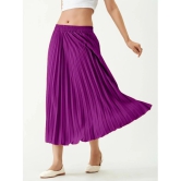 JASH CREATION Magenta Polyester Womens Flared Skirt ( Pack of 1 ) - None