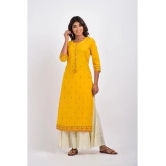 Swasti - Yellow Cotton Womens Straight Kurti ( Pack of 1 ) - None