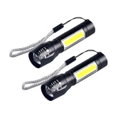 Generic - 7W Rechargeable Flashlight Torch ( Pack of 2 )