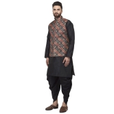 Banity Bey Men's Silk Blend Dhoti Kurta with Designer Ethnic Nehru Jacket/Modi Jacket/Waistcoat