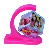 Sigaram Plastic TableTop Pink Photo Album - Pack of 1