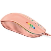 FINGERS RGB-Debonair Wired Optical Mouse  (USB 2.0, Blush Pink)