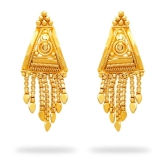 LUV FASHION Golden Chandbalis Earrings ( Pack of 1 ) - Golden