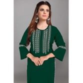 Kapadia - Green Rayon Women''s Straight Kurti ( Pack of 1 ) - None