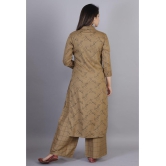 HIGHLIGHT FASHION EXPORT - Brown Straight Rayon Womens Stitched Salwar Suit ( Pack of 1 ) - None