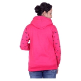 Goodluck Cotton - Fleece Pink Hooded Sweatshirt - None