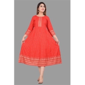 SIPET - Red Rayon Womens Anarkali Kurti ( Pack of 1 ) - None